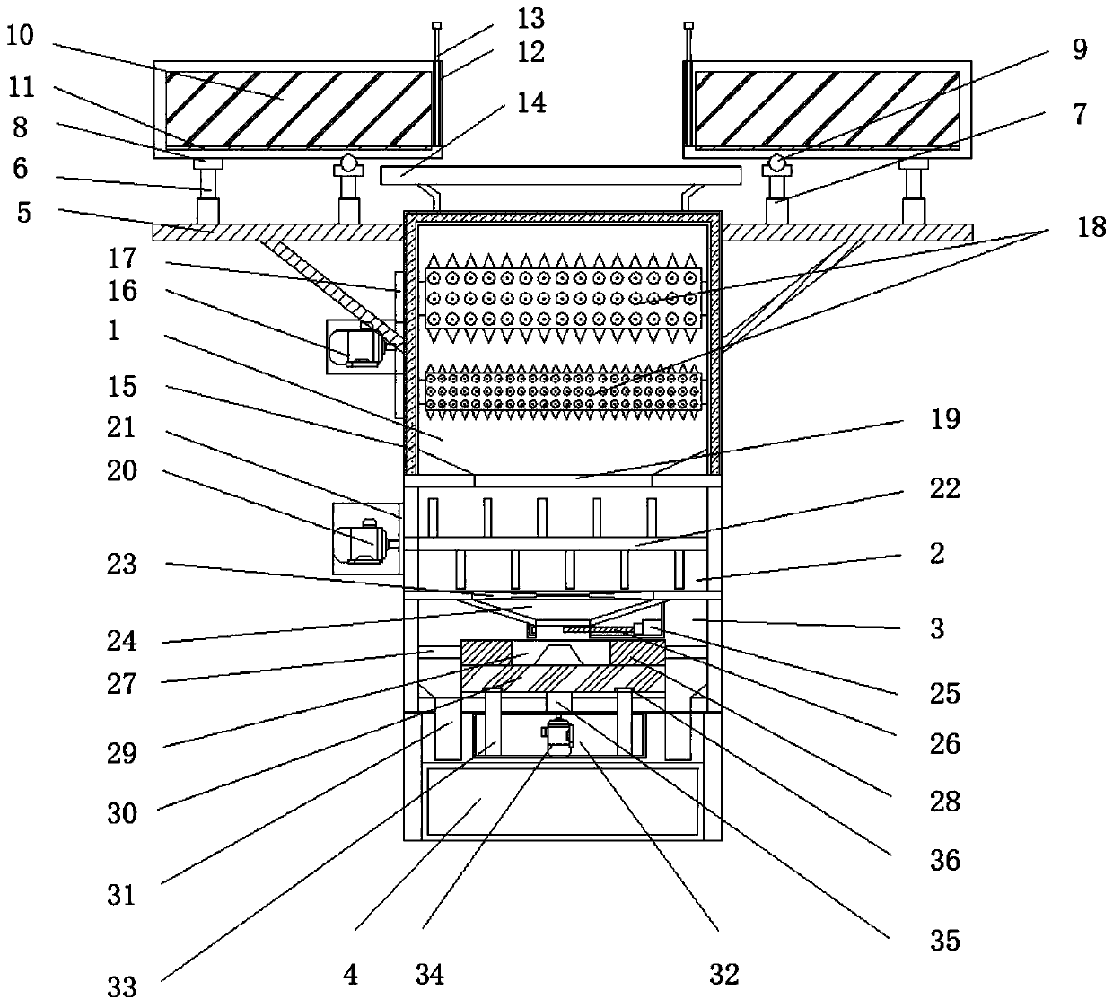 Integrated equipment for crushing, grinding and processing refractory raw materials