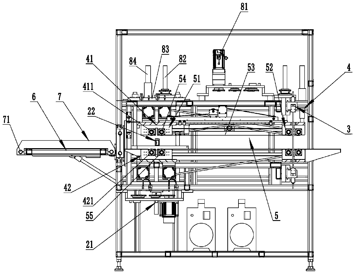 Transversal-vertical slitting machine for pearl wool