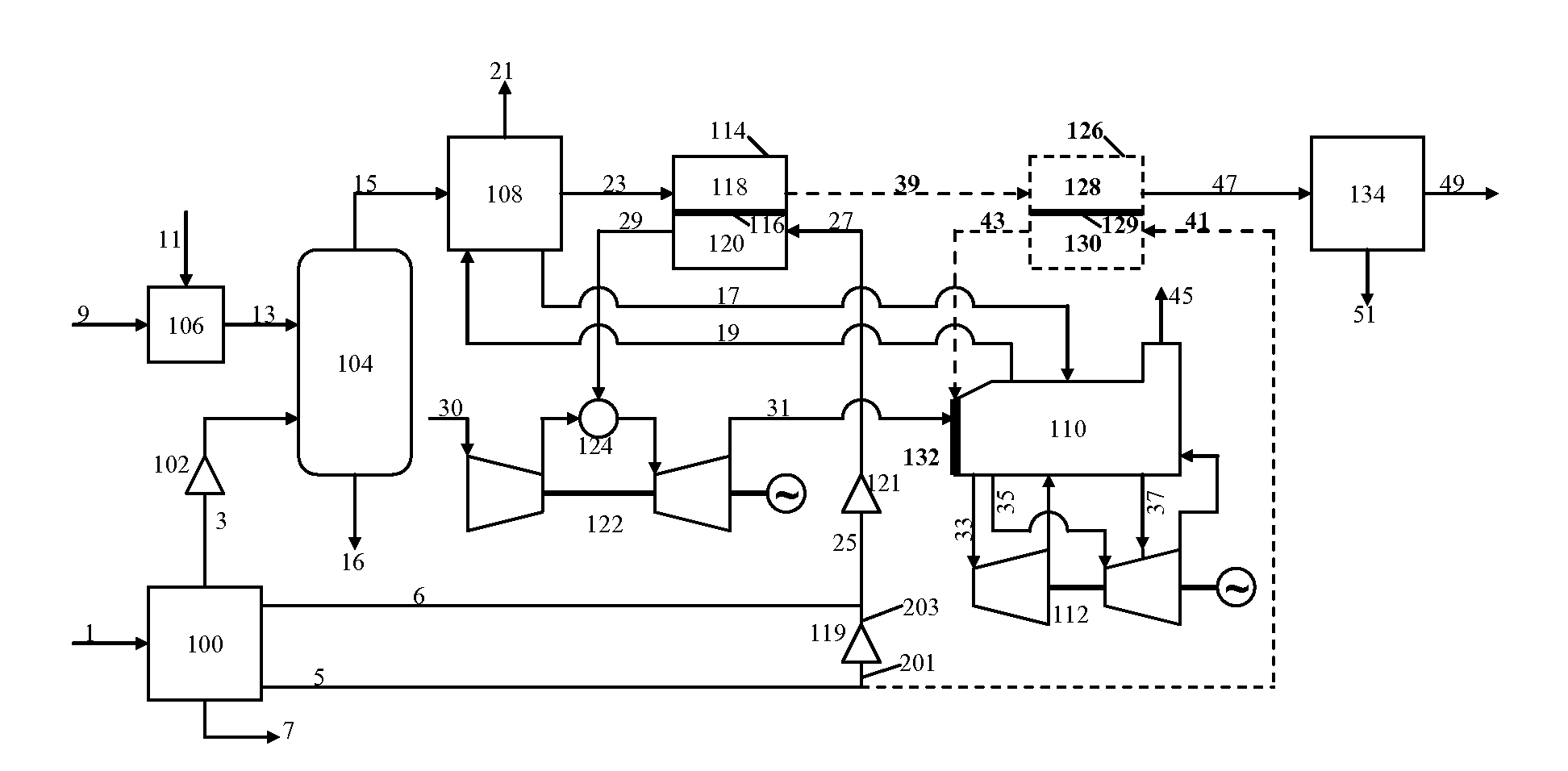 Asu nitrogen sweep gas in hydrogen separation membrane for production of hrsg duct burner fuel