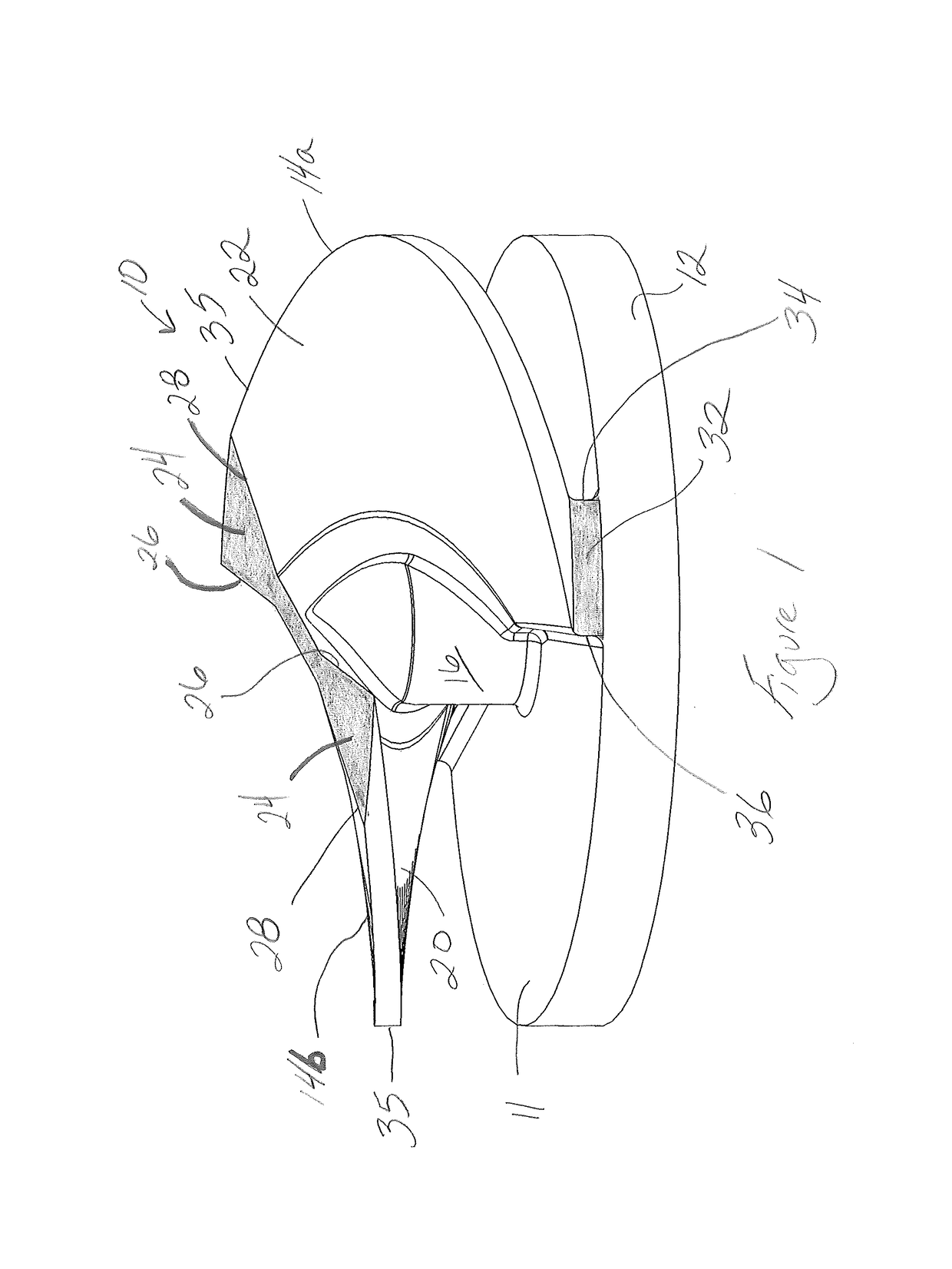 Radial impeller and casing for centrifugal pump