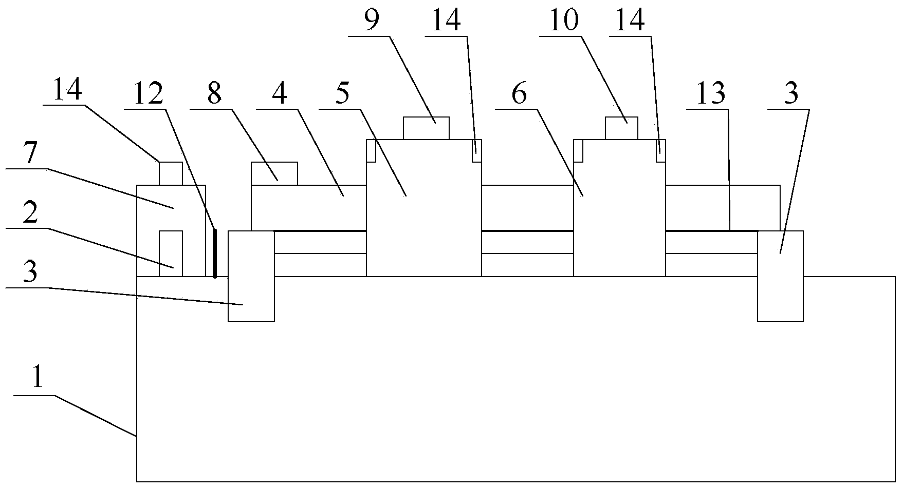 Air floating platform with follow-up cable tables