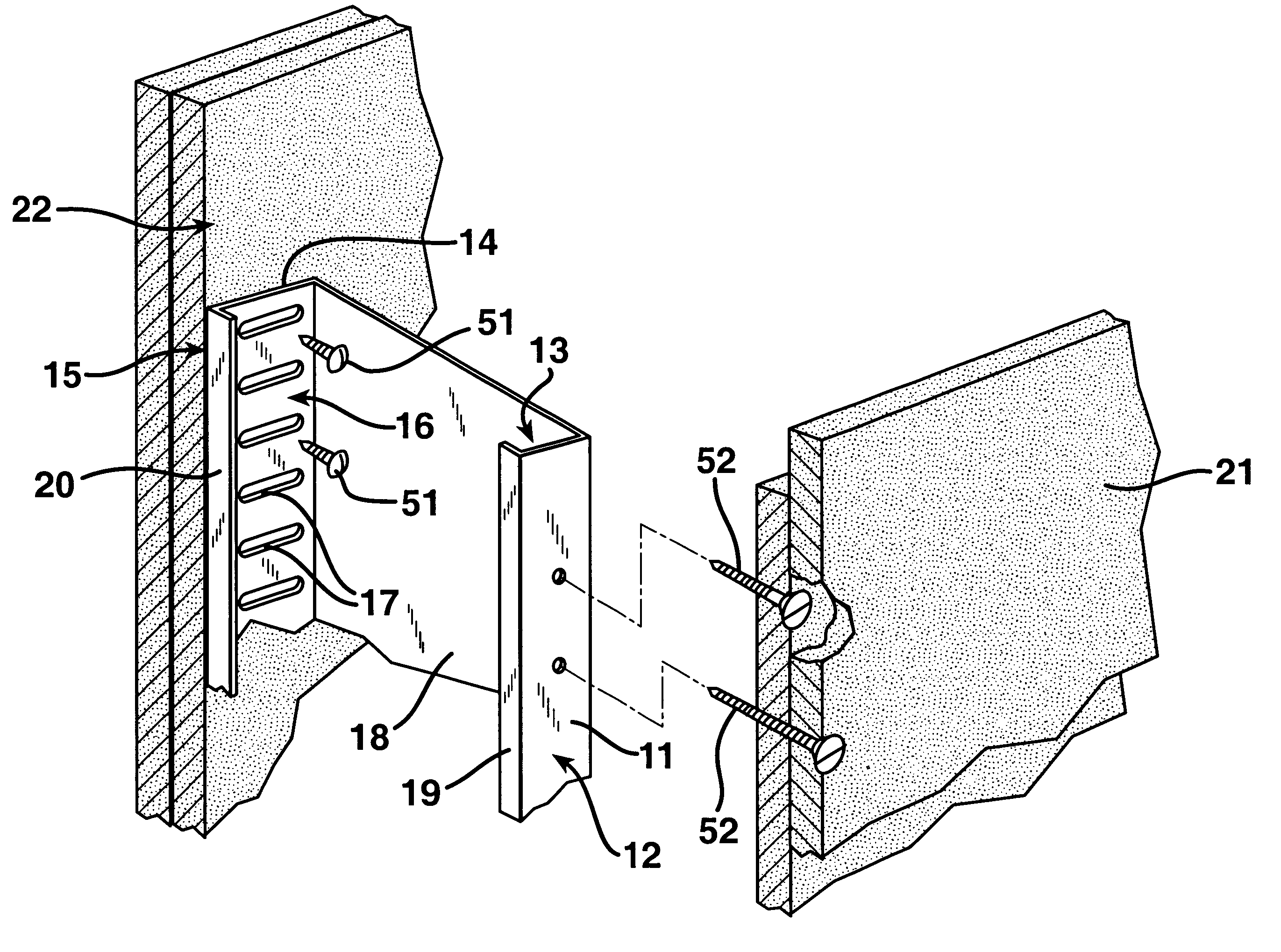 Stud for construction of seismic and fire resistant shaft walls