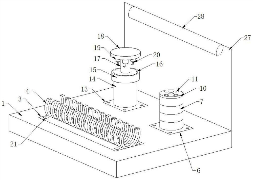 A household cutlery rack that can be assembled at will