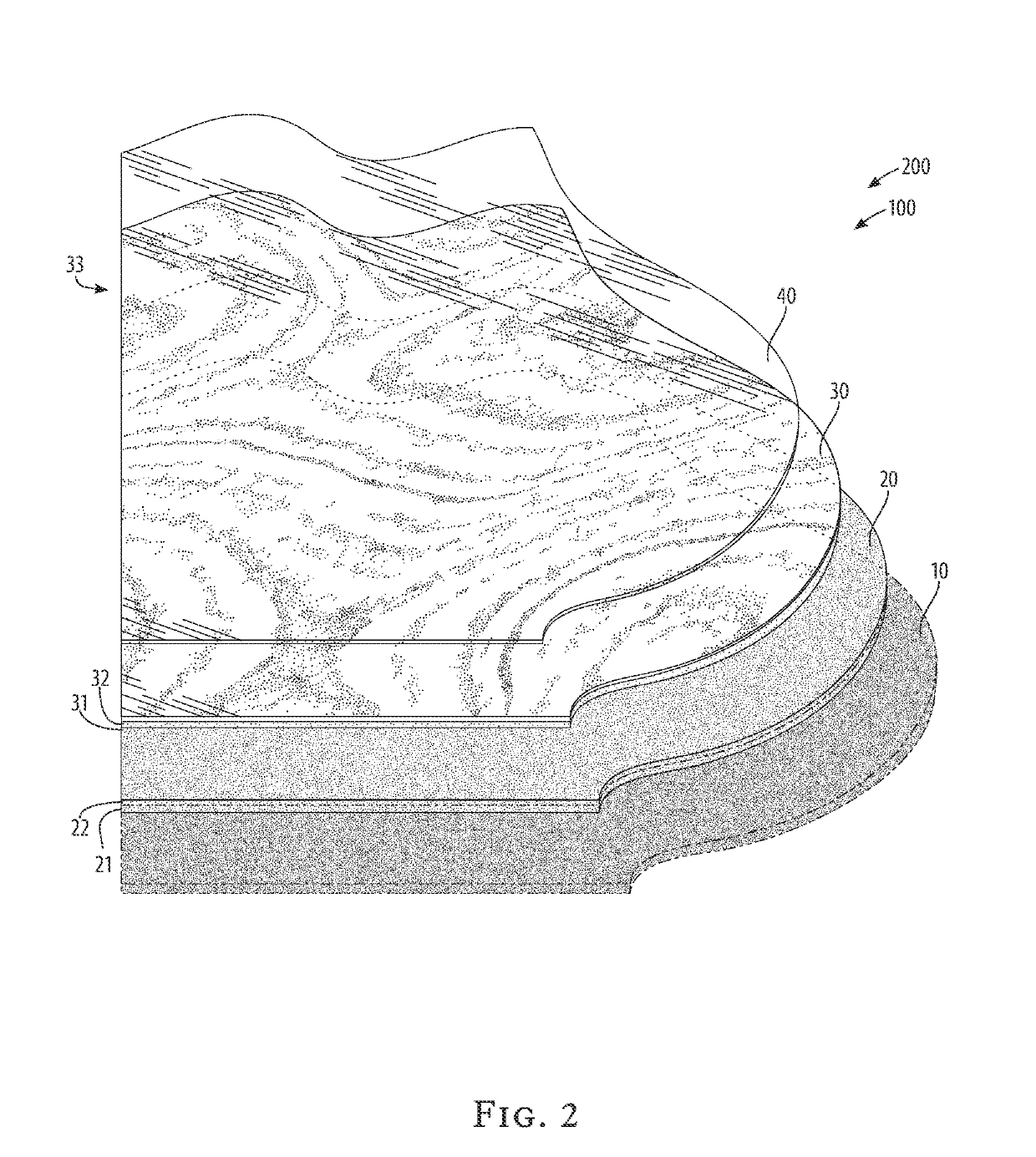 Method of producing a glueless dustless composite flooring material system