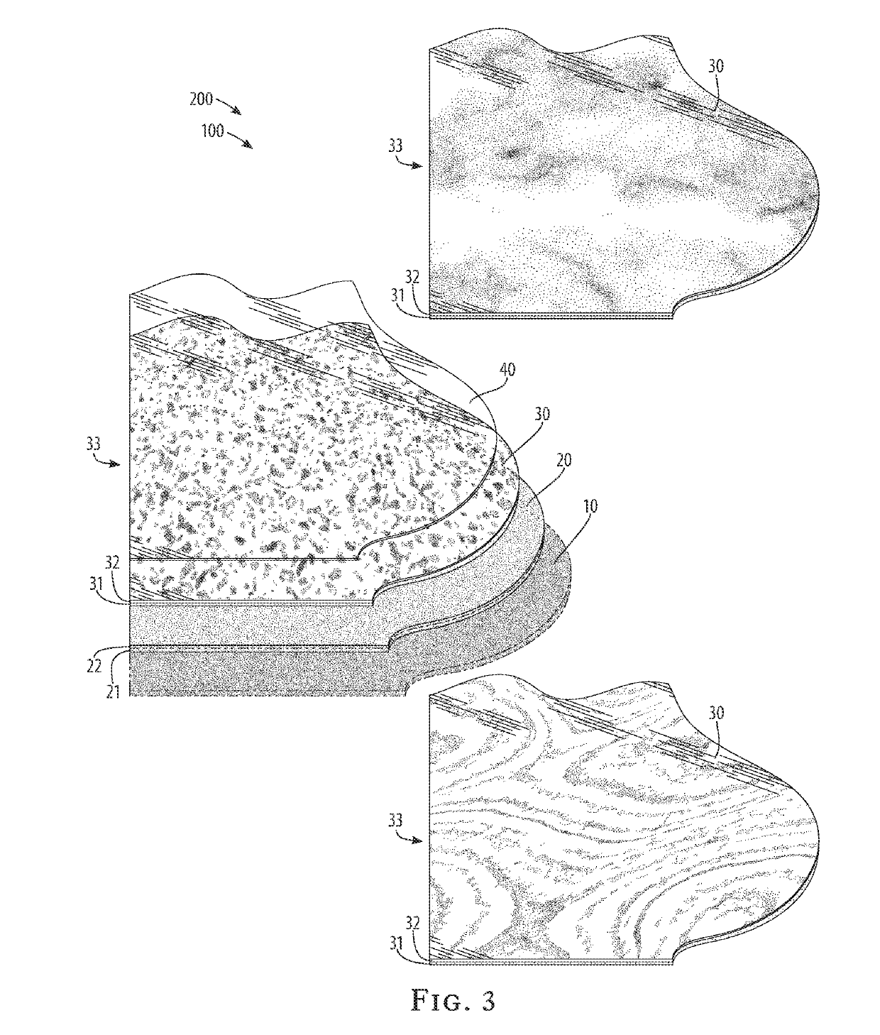 Method of producing a glueless dustless composite flooring material system