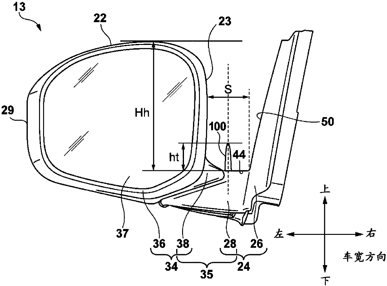 Rearview mirror mounting device