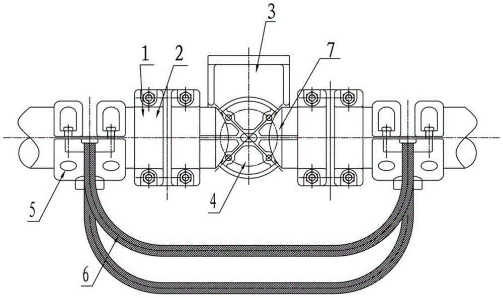 A side-mounted fixed tube mother hardware