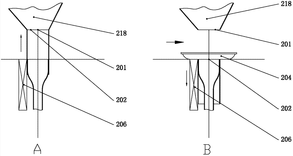 Product discharging, liquid supplying and cleaning device for automatic cooking device and operation method thereof