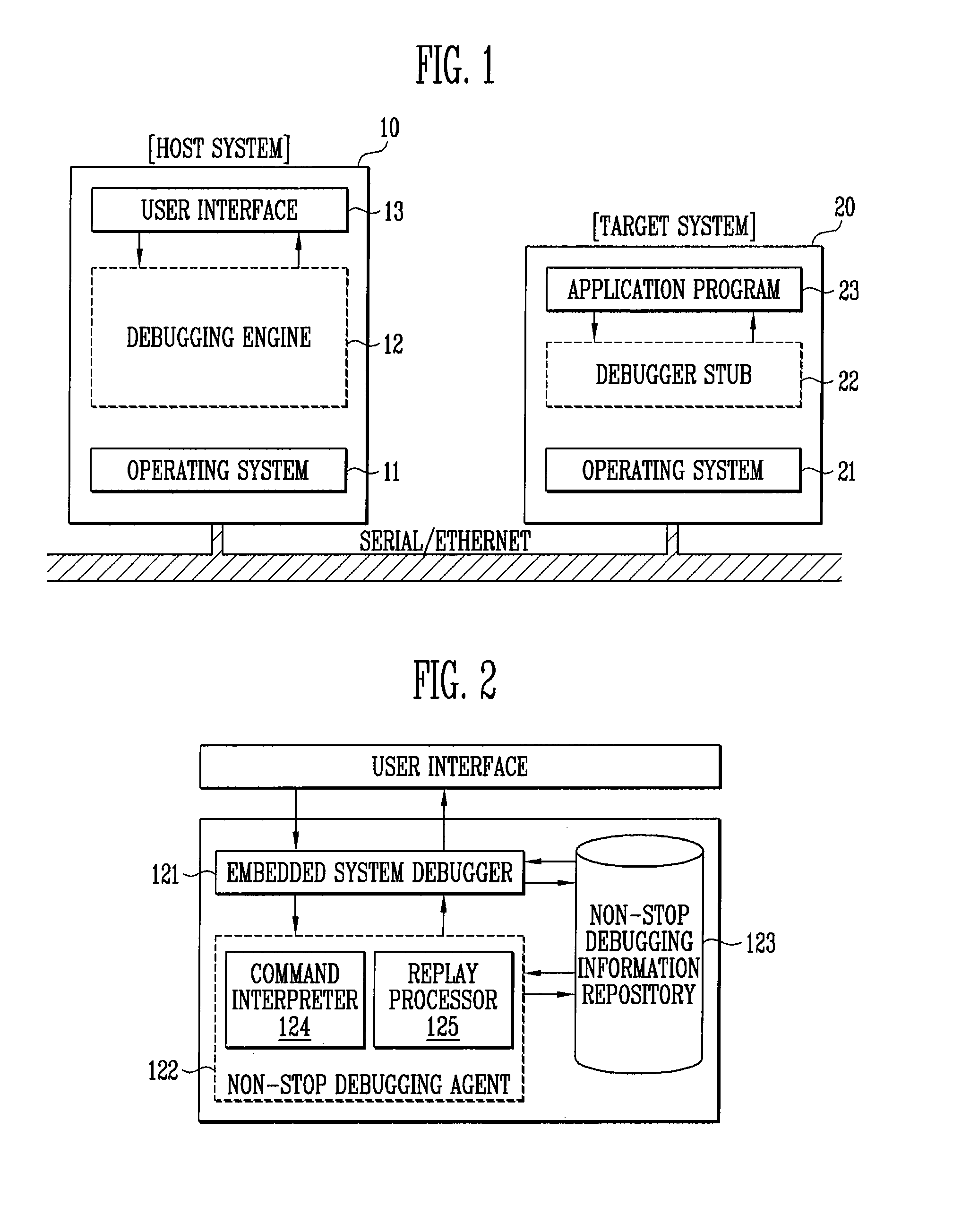 Non-stop debugging apparatus for correcting errors in embedded systems and method thereof