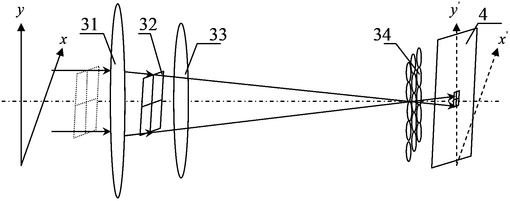 High-light-spectrum full-polarization detection device for interference light field imaging