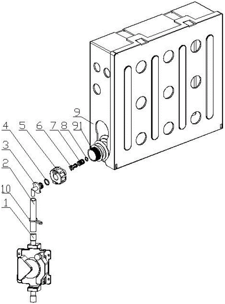 Intelligent juicer BIB material package connector and operation method thereof