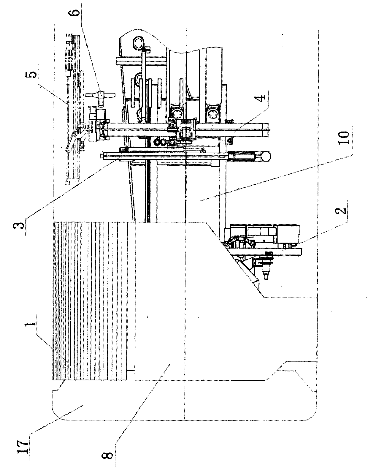 Support system for open-type full cross-section rock tunnel boring machine and support method