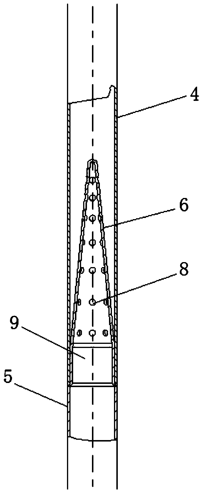 Water discharging structure of fast gas water heater and fast gas water heater