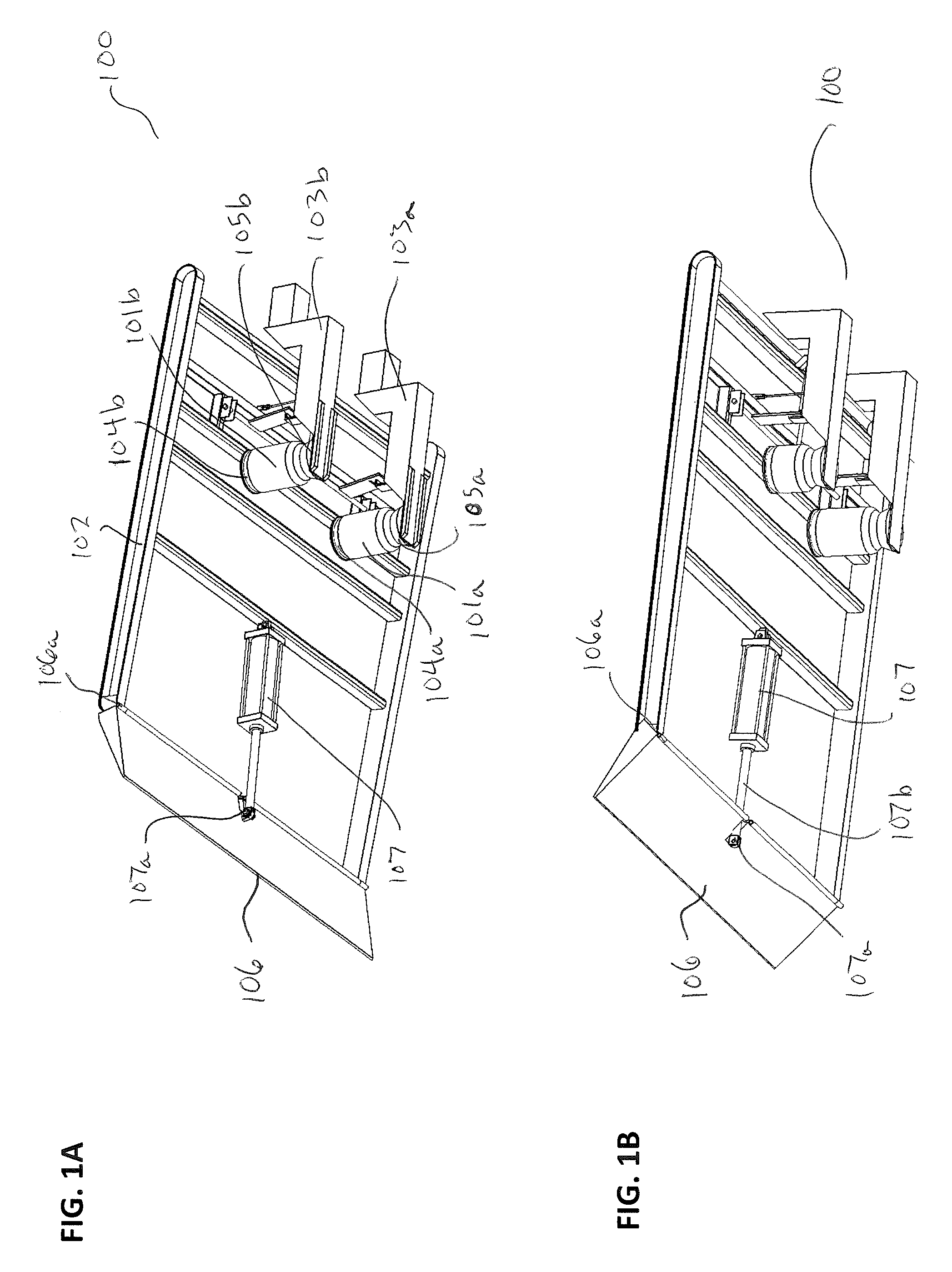 Air bag system for lifting trailer platforms