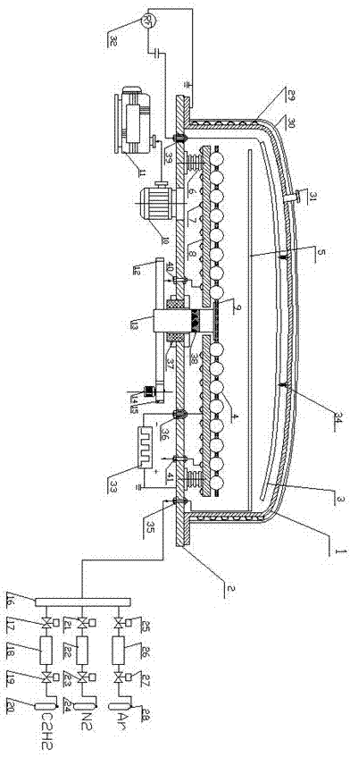 A bearing steel ball strengthening treatment device and treatment method