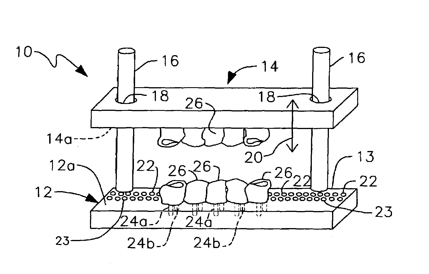 Two-piece model and die system