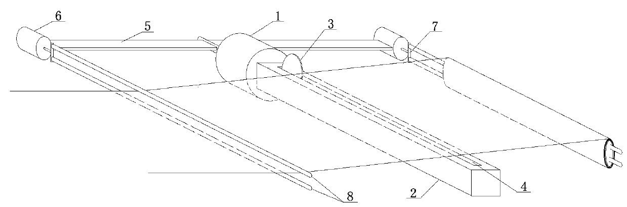 Continuous collecting and winding device for woven fabrics in stentering and setting machine