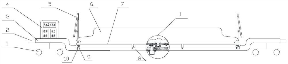 Highway-railway convenient intermodal railway wagon with indexable frame and working method thereof