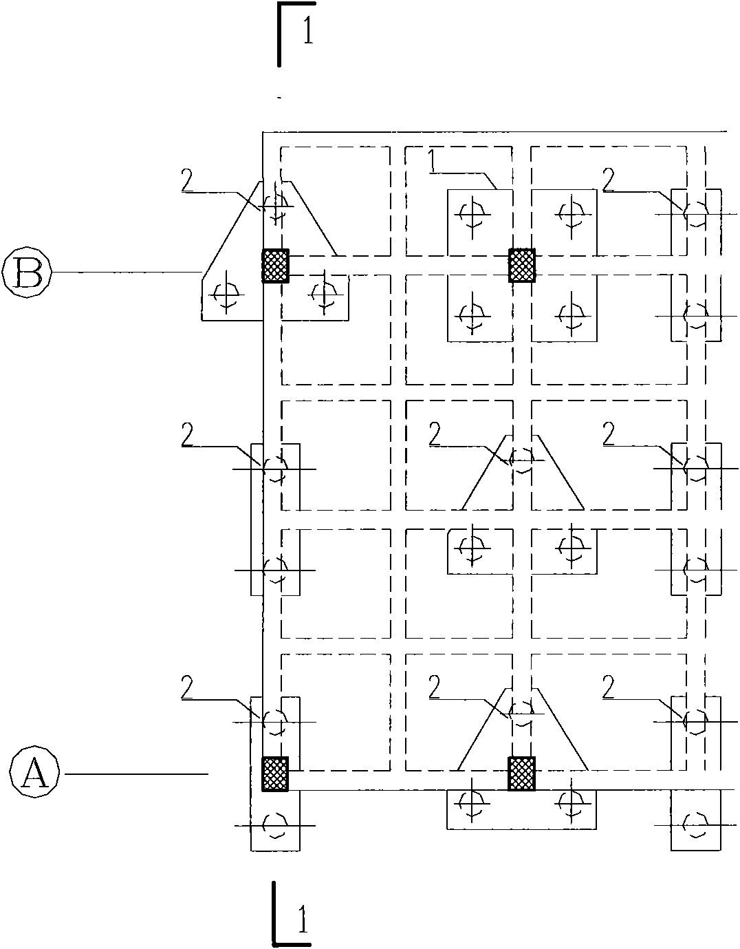 Method for treating bottom structure of building in substation