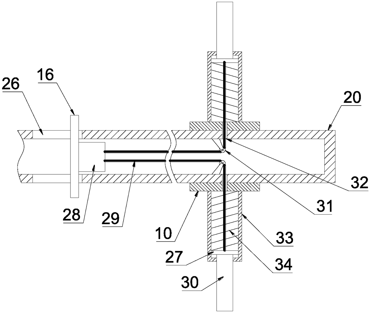 Grinding device easily clamped into inner wall of pipeline