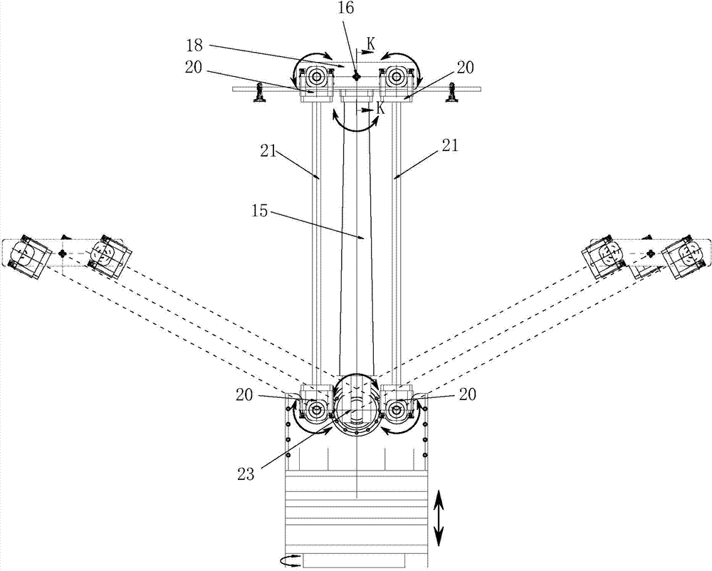 Double-pole bidirectional carrying robot based on parallelism principle