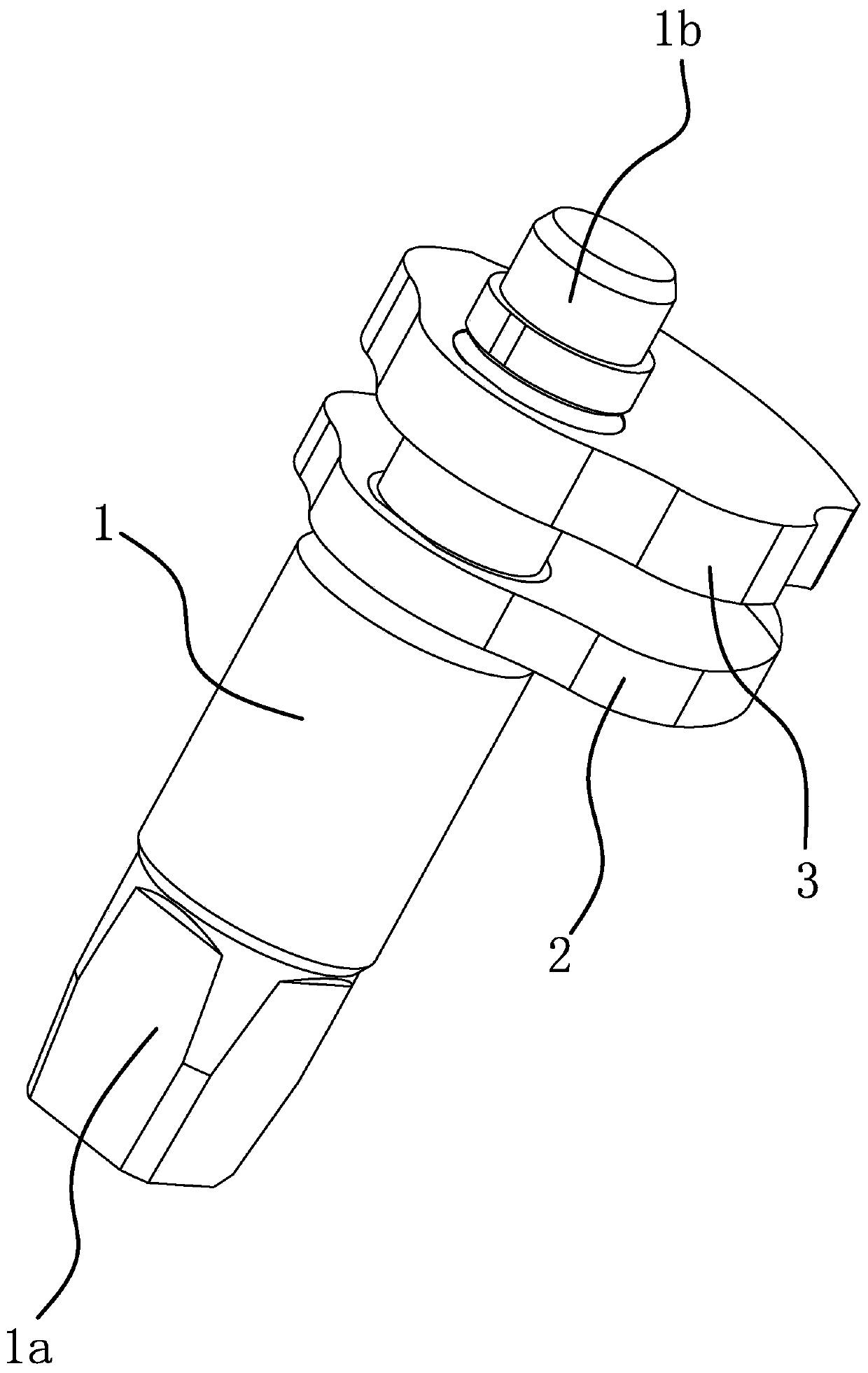 Limiting shaft on floor spring and manufacturing method thereof