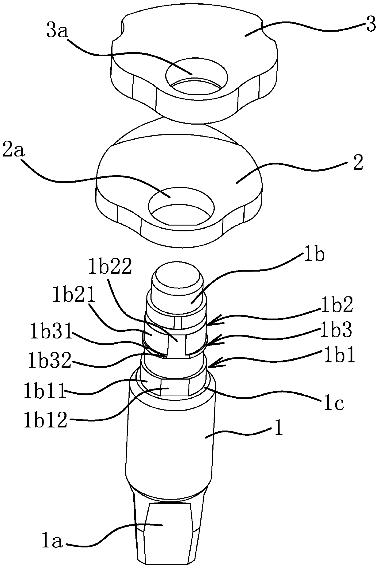 Limiting shaft on floor spring and manufacturing method thereof