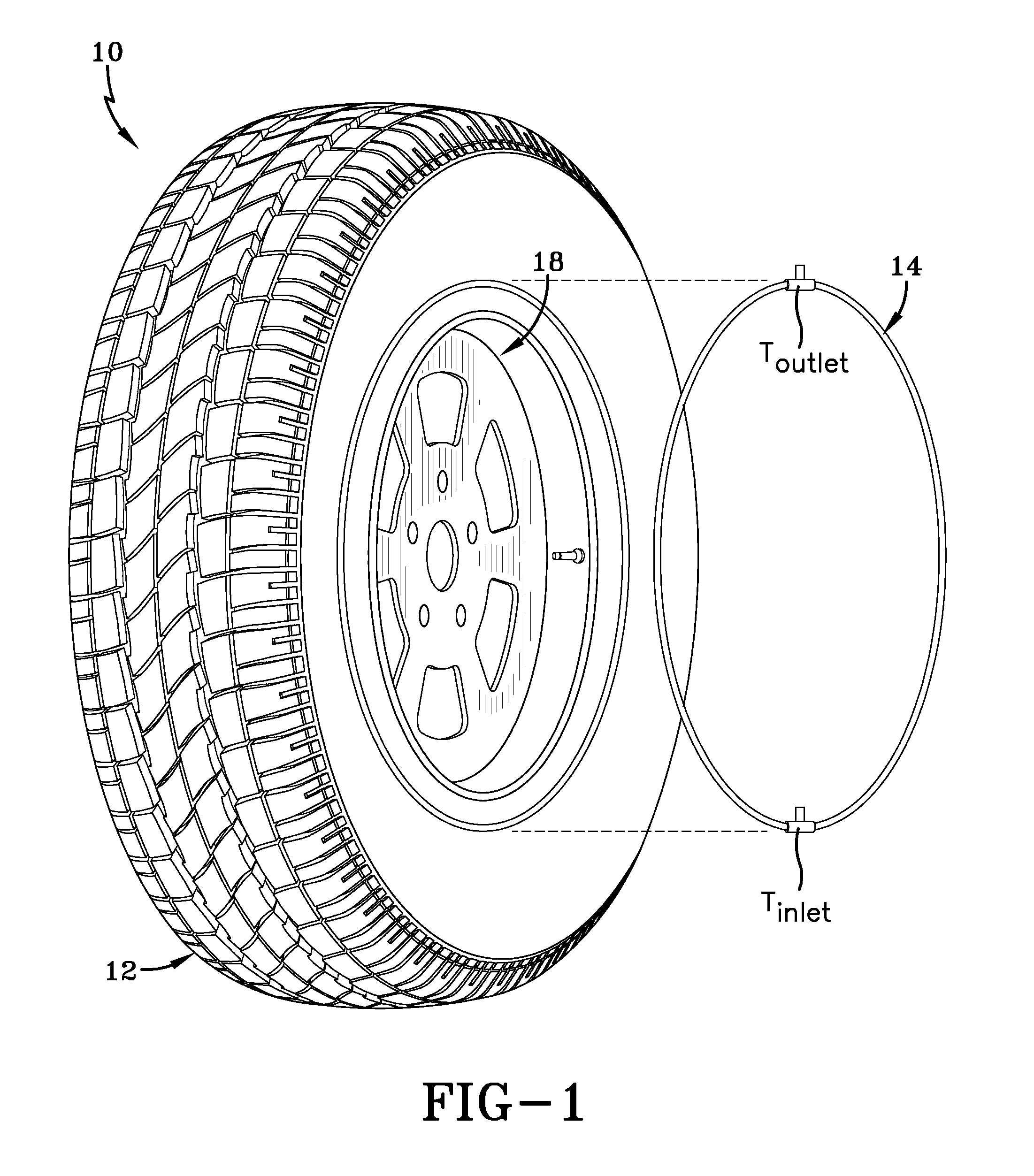 Self-inflating tire assembly