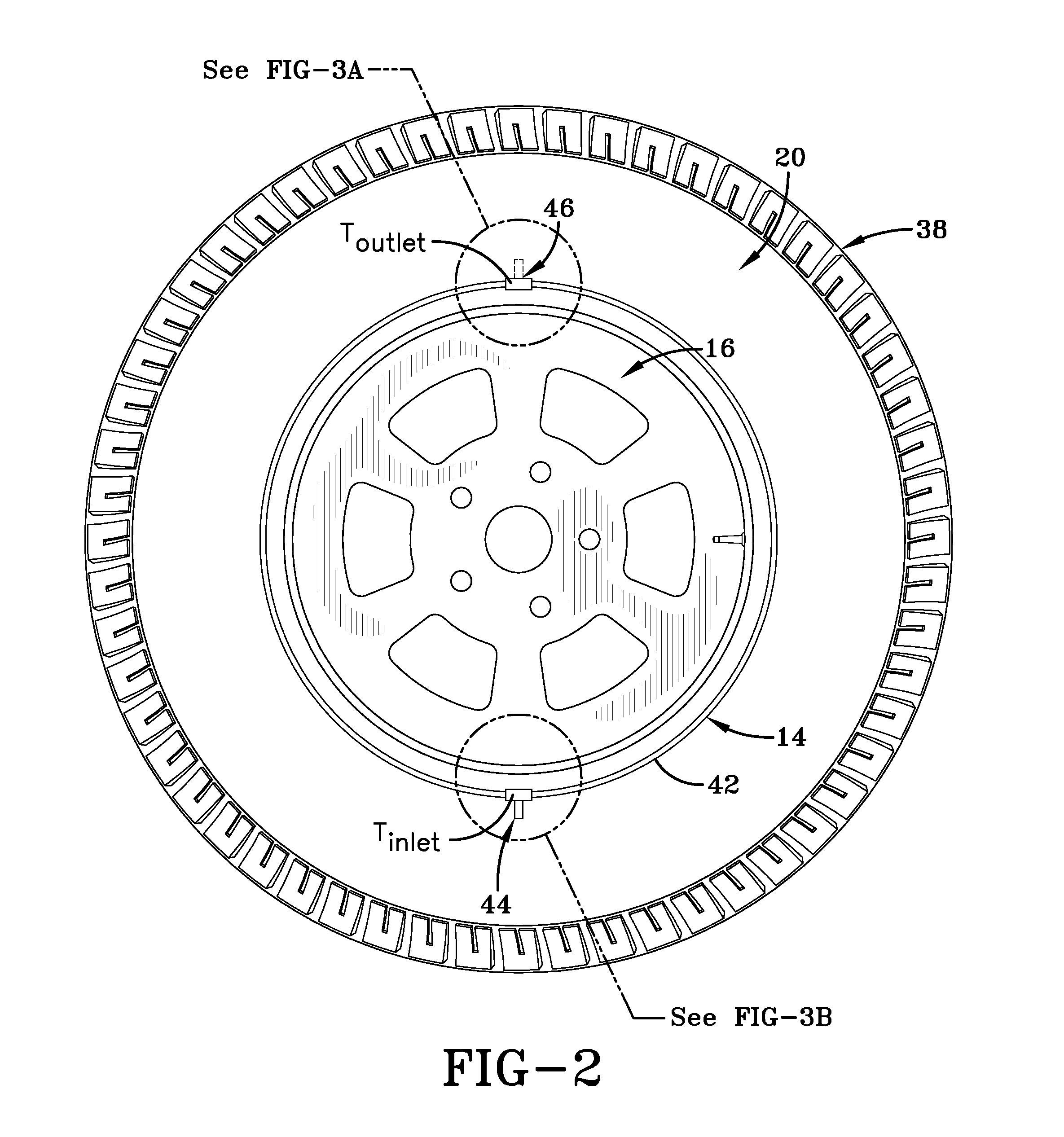 Self-inflating tire assembly