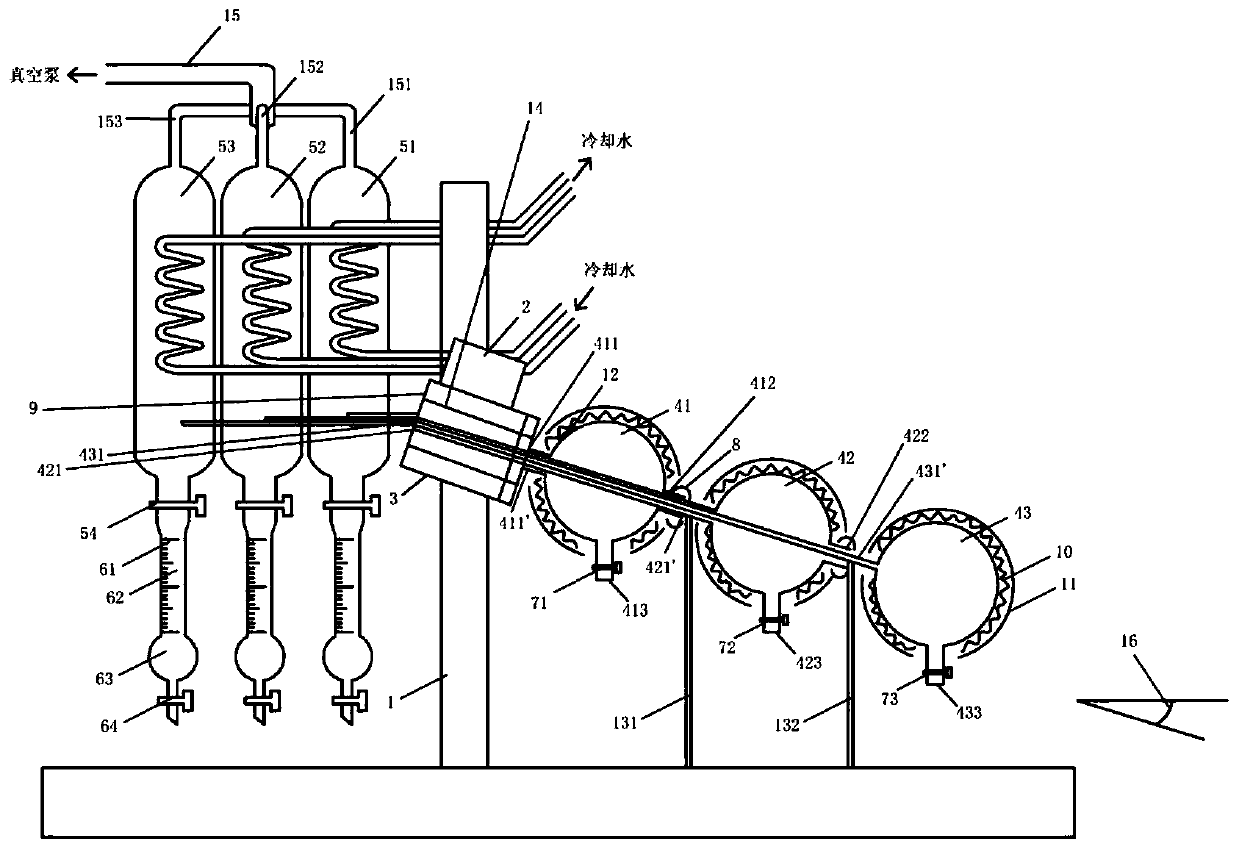 Rotary evaporator capable of accurately and quantitatively recovering several solvents at a time