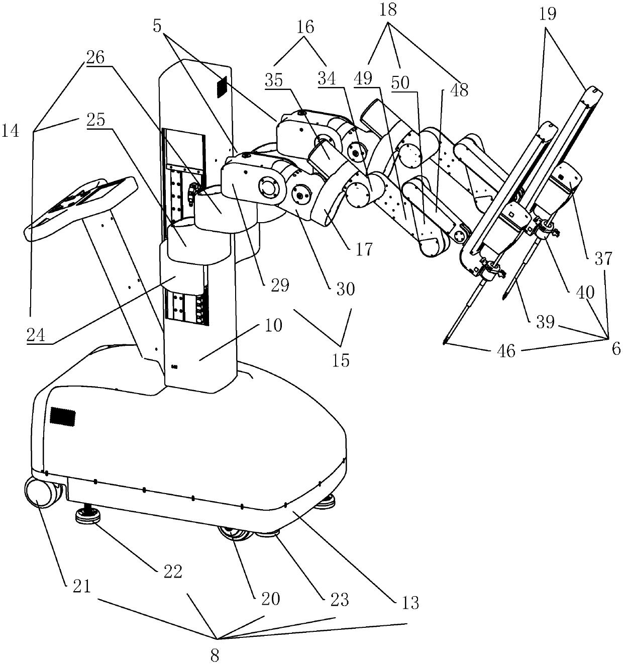 Master-slave robot system for thoracoabdominal cavity minimally invasive surgery and configuration method of system