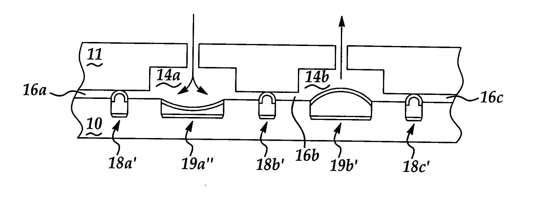 Microfluidic component providing multi-directional fluid movement