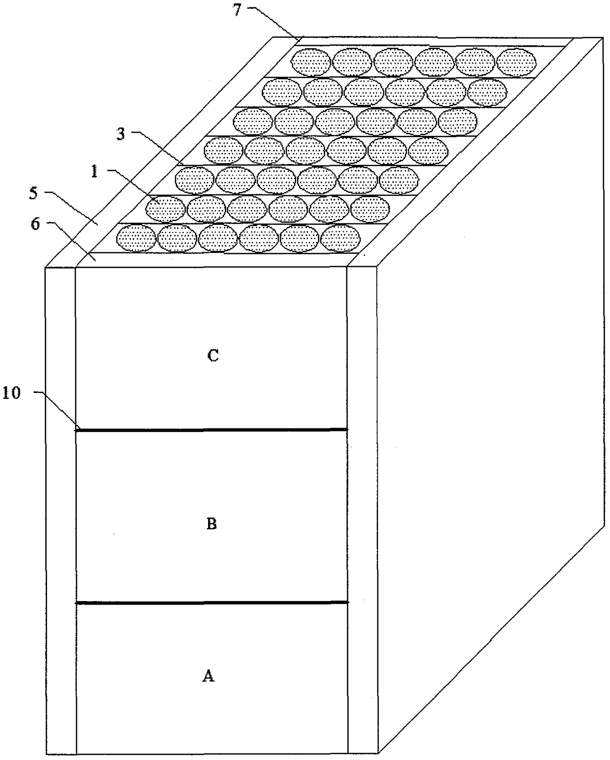 Mixed-flow temperature-uniform cylindrical battery pack