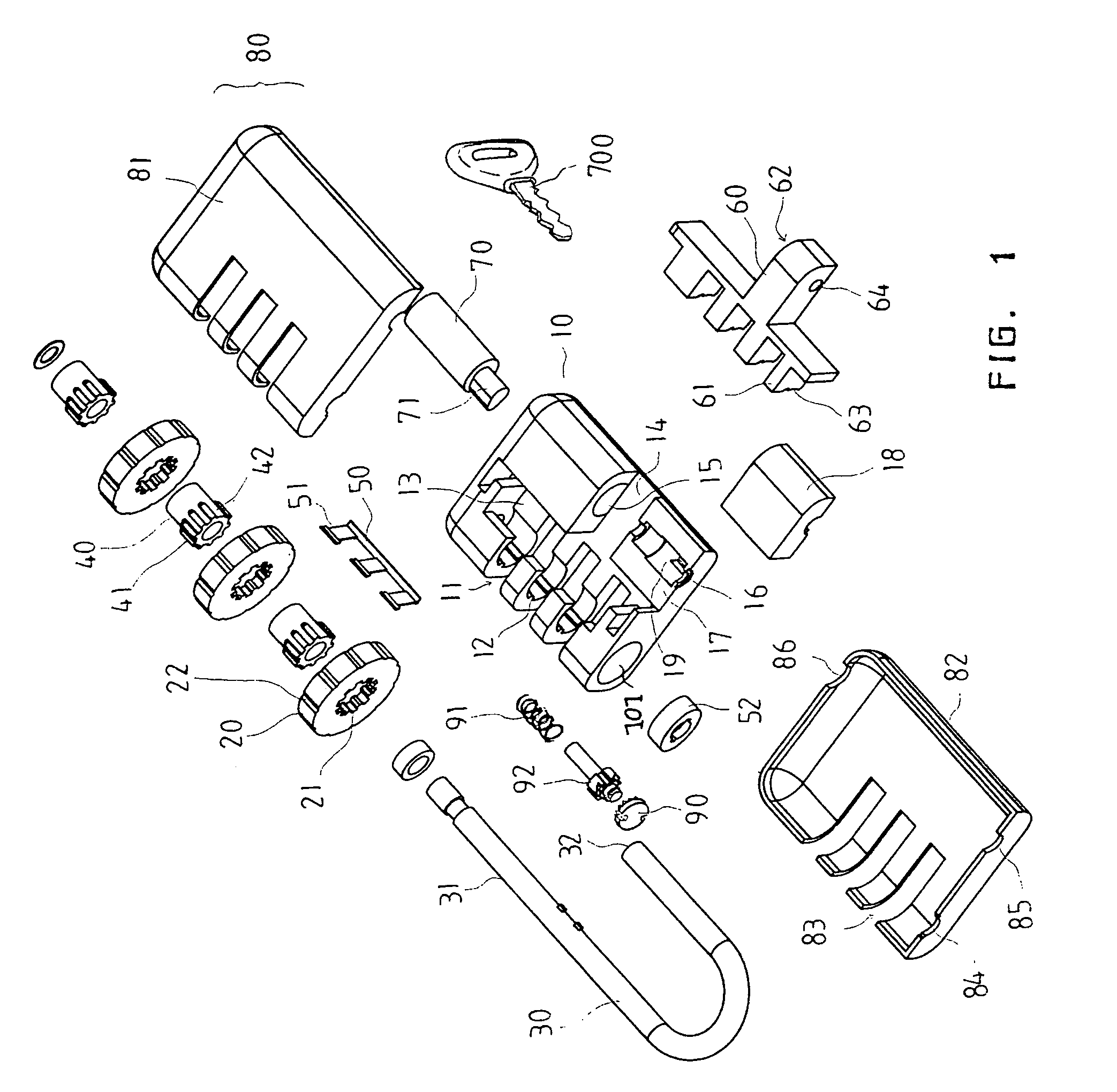 Combination lock capable of being opened by a key