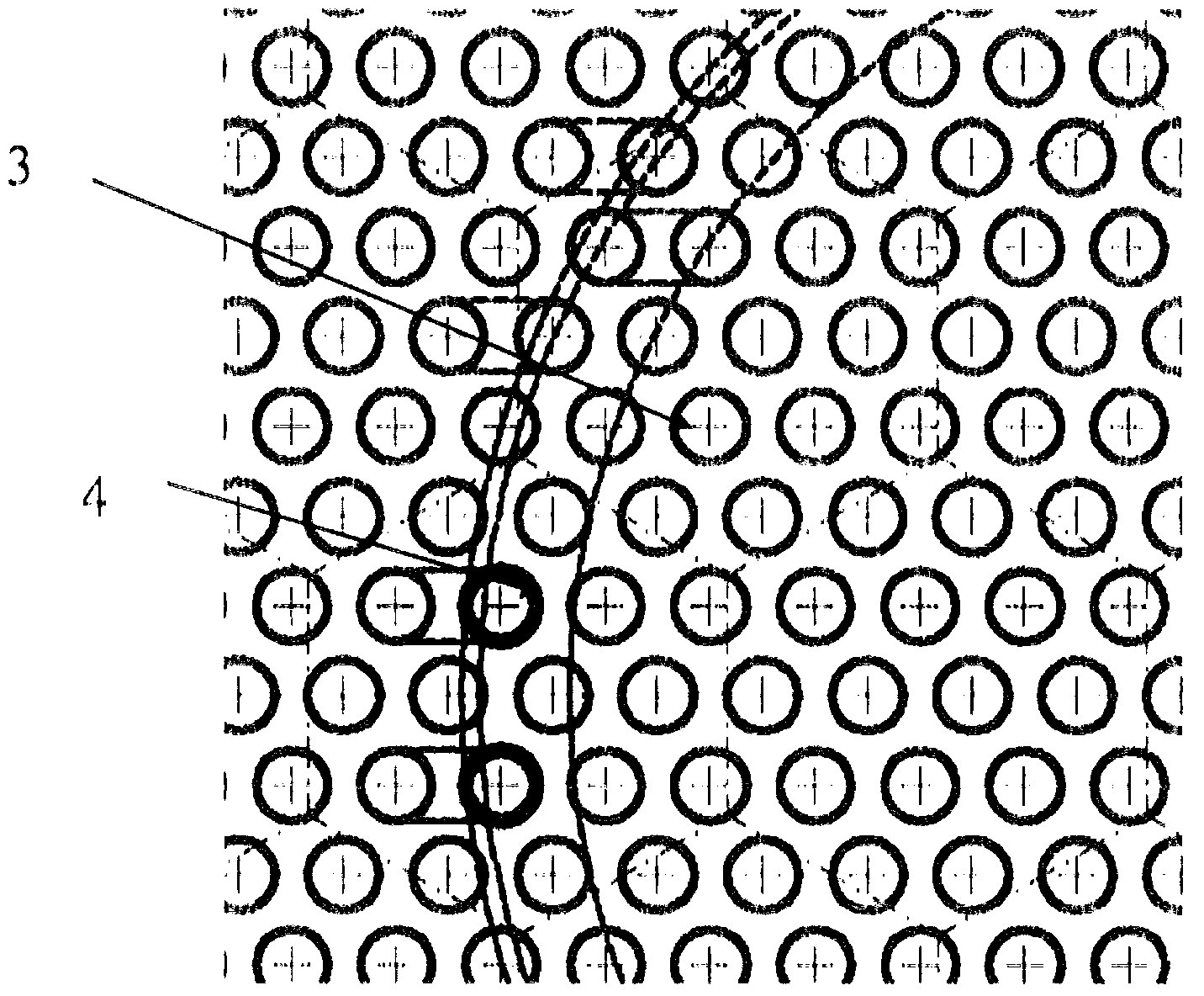 Grating plate device of air heating furnace