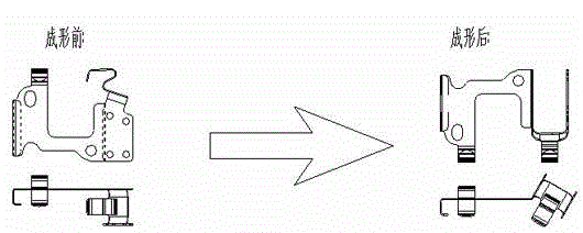 Opposite-sliding-block forming mechanism of progressive stamping die