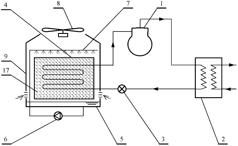 Solution-spraying heat pump unit