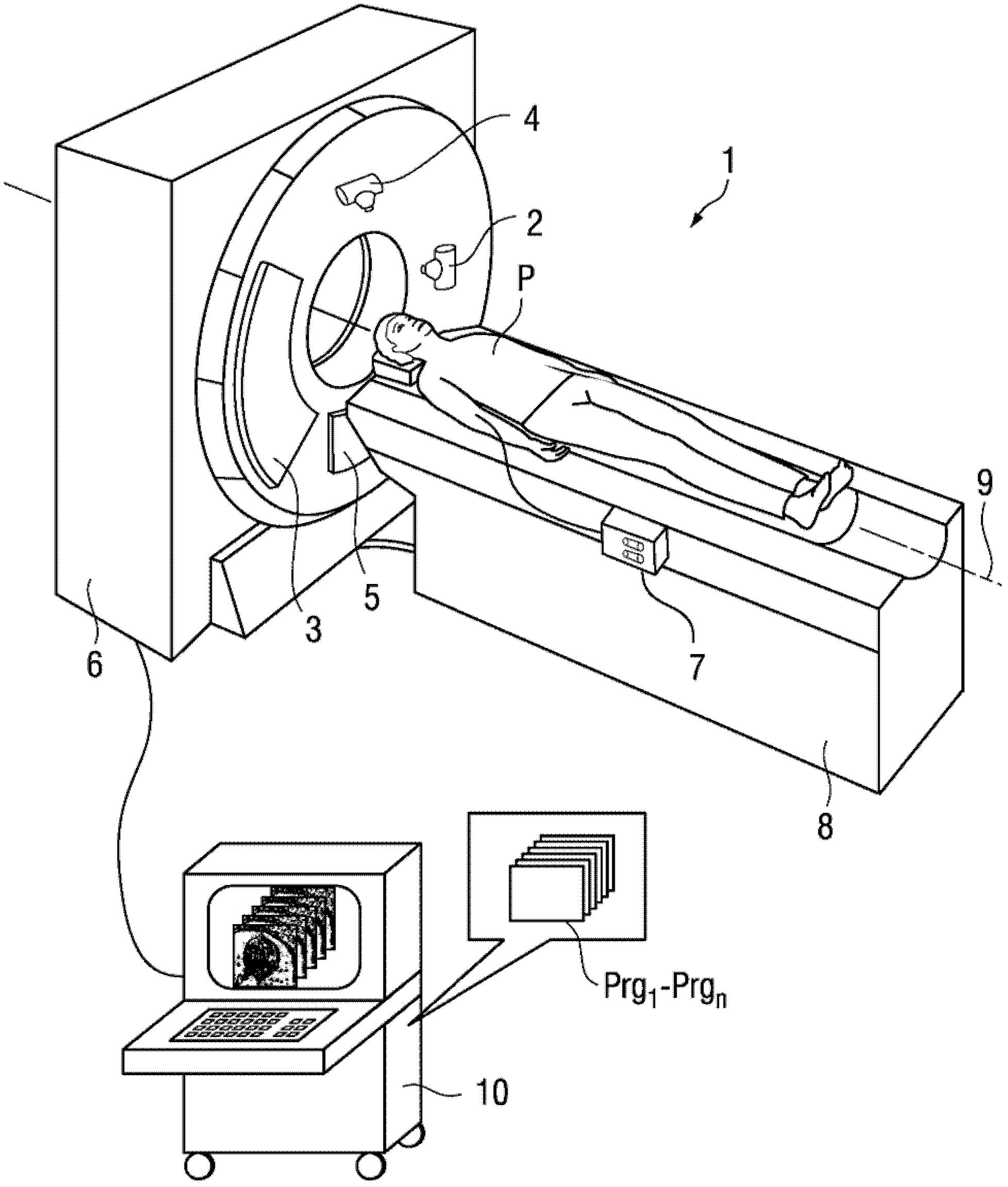 Method and computer system for scattered beam correction in a multi-source CT