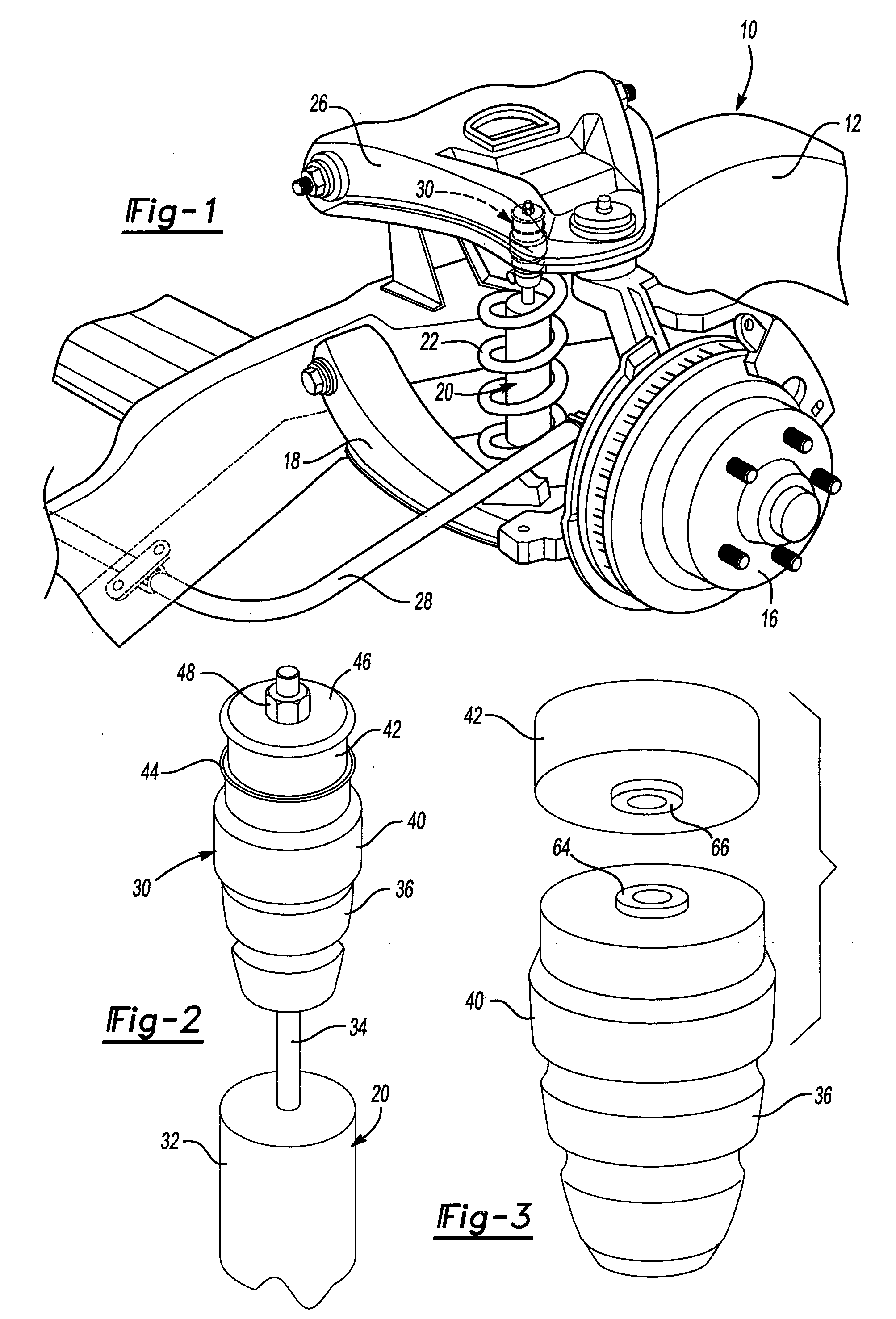 Integrated vehicle shock absorber mount and jounce bumper