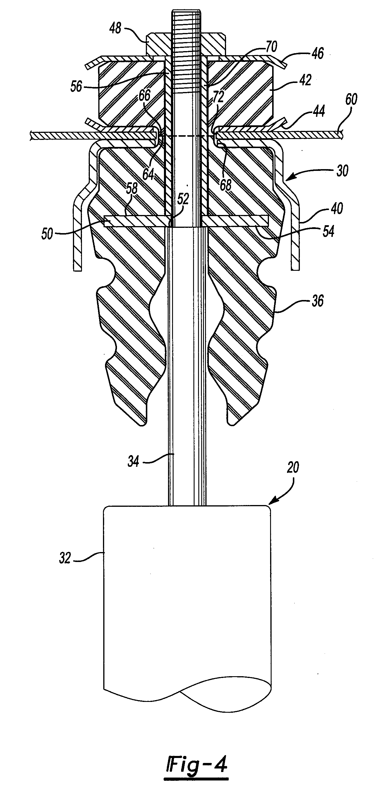 Integrated vehicle shock absorber mount and jounce bumper