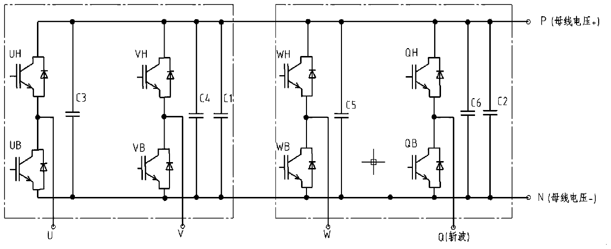 Air-cooled axle-controlled traction inversion power unit with double-sided heat dissipation