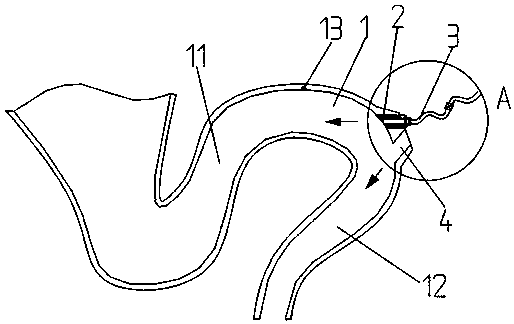 A water jet device used in a toilet with its own dredging function