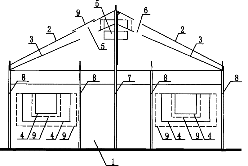 Strut-type portable nomadic tent with inner roof