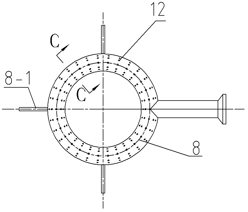 Inflatable automatic bag cutting device for slicing container bag