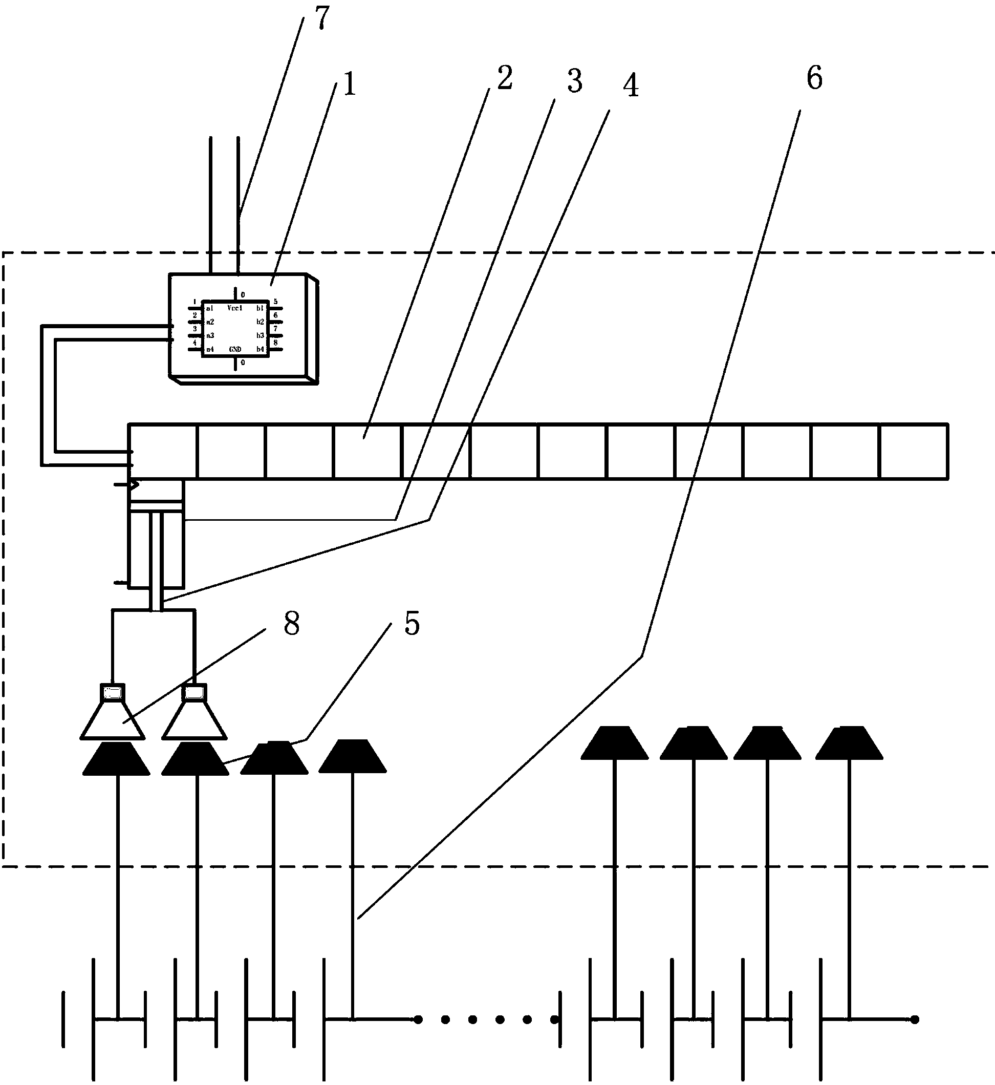 Centralized initiative balancing device for electric vehicle battery management system