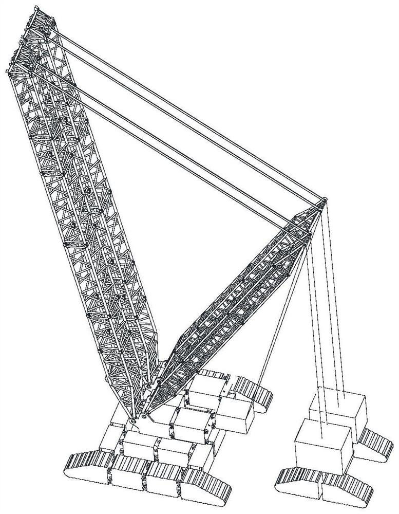 Crawler crane and deformation method thereof