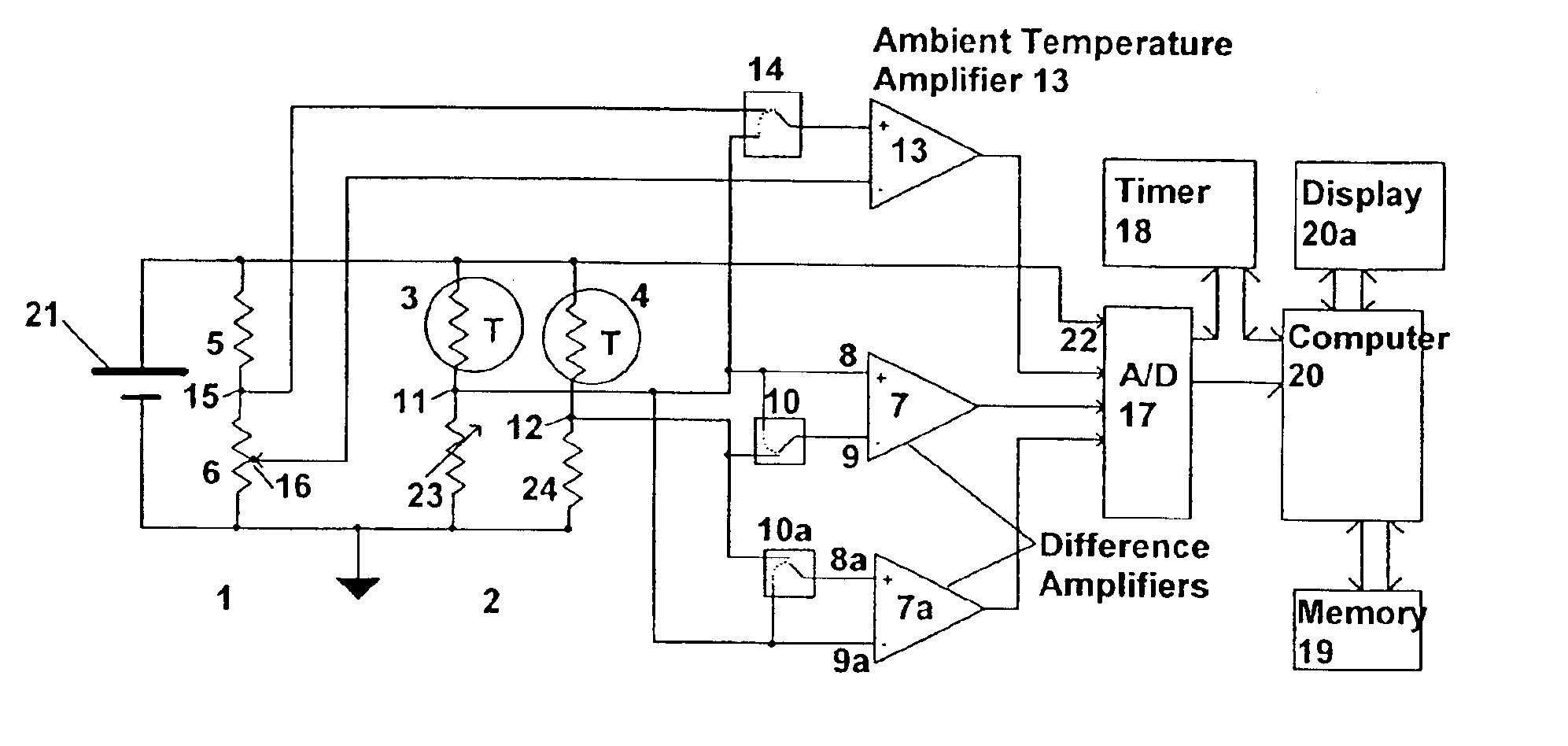 Method and apparatus for economical drift compensation in high resolution measurements