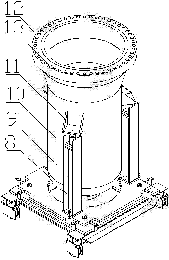 Omni-directional adjustable rapid abutting-connection device and method of slag-breaking machine installed on large gasifier in coal chemical industry