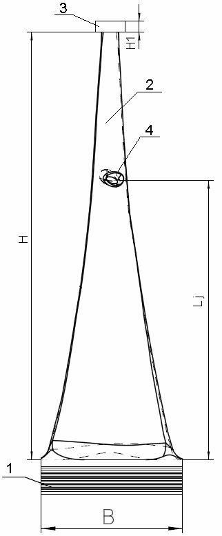 Last stage blade for half speed nuclear power steam turbine