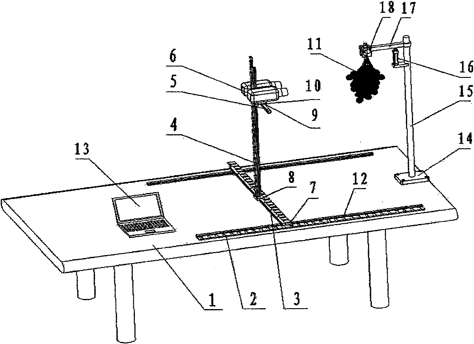 Mechanical and visual related positioning experiment platform